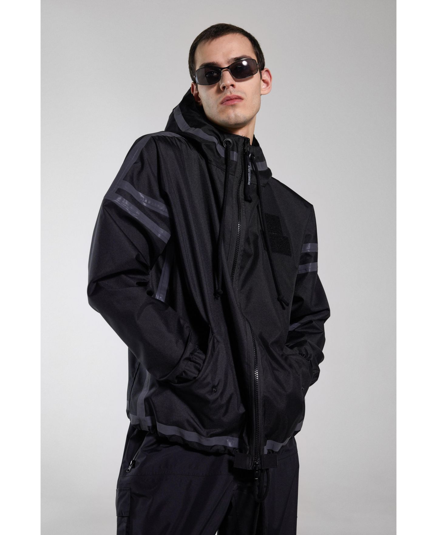 Мужская куртка Stutterheim Forsa Full Zip Hooded, цвет: Чёрный — фото 1