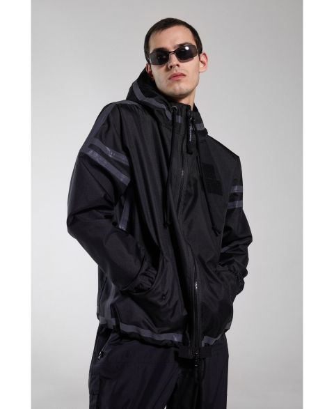 Мужская куртка Stutterheim Forsa Full Zip Hooded, цвет: Чёрный