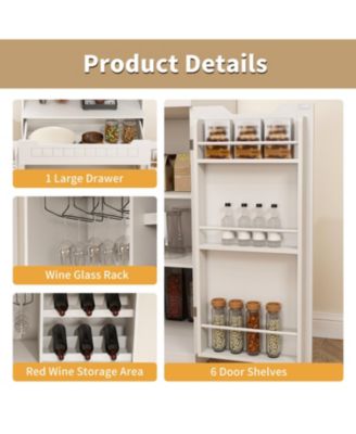 White Buffet Cabinet with Hutch