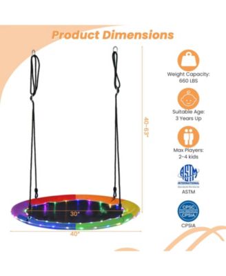 40 Inches Saucer Tree Swing for Kids and Adults