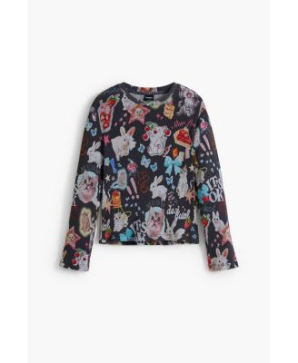 Girls Girls's Long-sleeve cat T-shirt