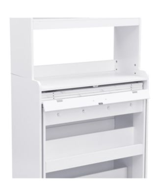 Compact Buffet Hutch Foldable Table Storage