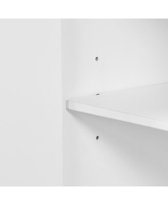 36" Solid Wood & Ceramic Hairdryer Drawer Bathroom Vanity with Soft-Close Doors