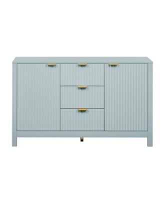 Wave Design Sideboard - Adjustable Shelves Drawers Soft-Close Doors