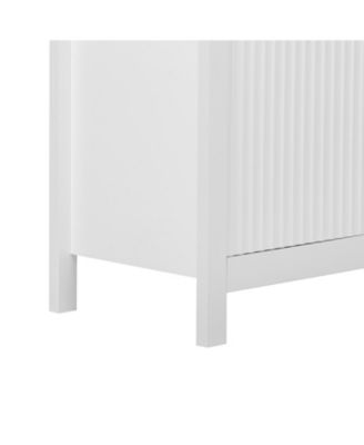 Wave Design Sideboard - Adjustable Shelves Drawers Soft-Close Doors