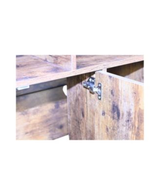 Rustic Brown Cat Litter Box Enclosure