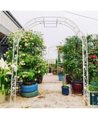 74.4"W x 98.4"H Rustproof Metal Garden Arch