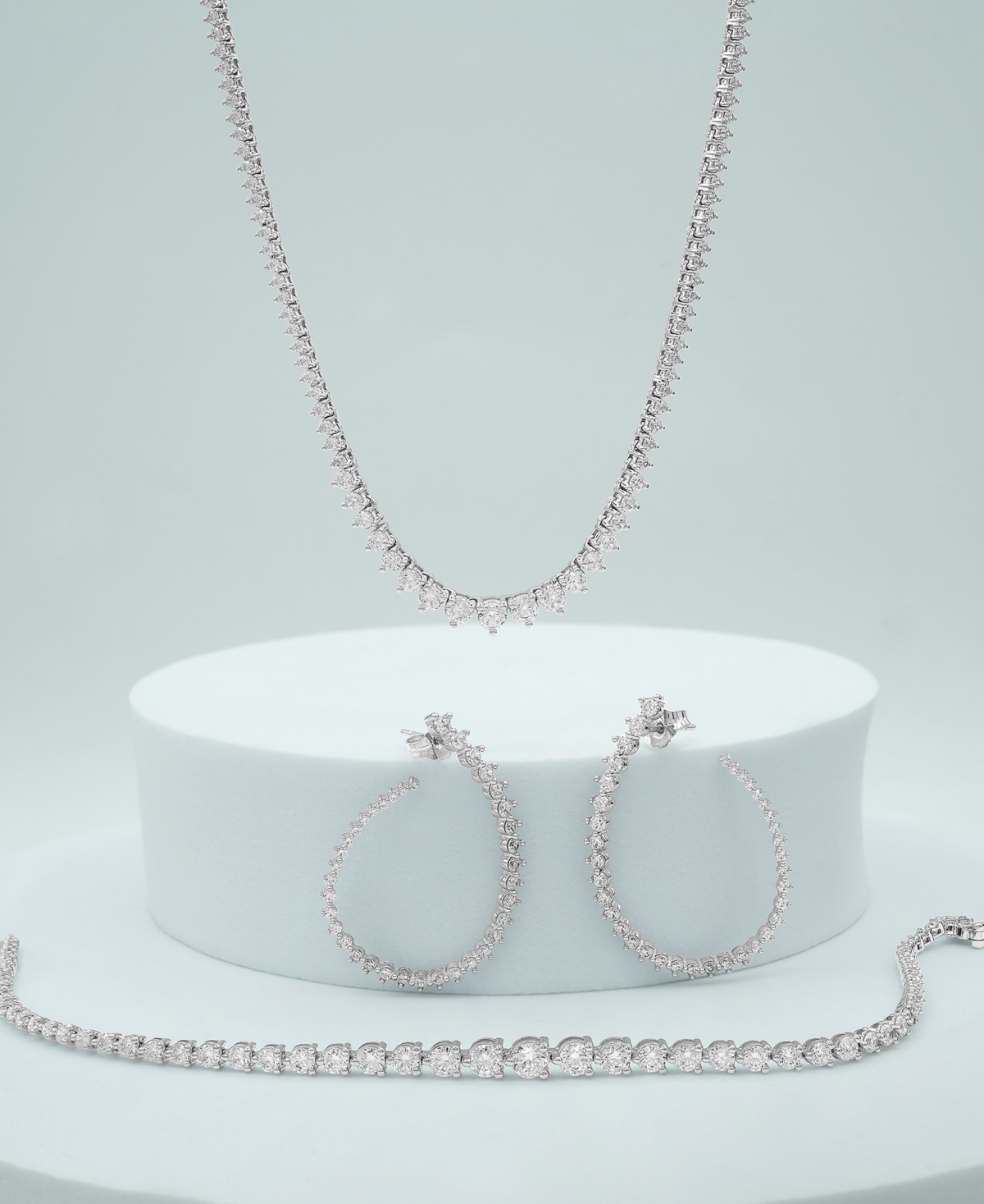 Wrapped In Love Diamond Graduated 17" Collar Necklace (5 Ct. T.w.) In 14k White Gold, Exclusively At Macy's In Gold