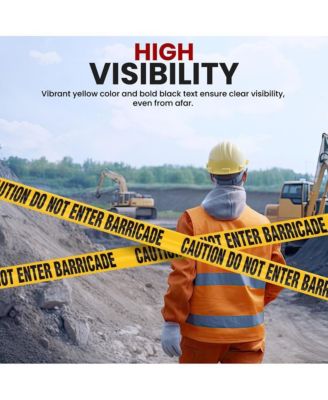 12-Piece Barricade Caution Tape Roll Set – 200m Long for Roadworks, Events and General Safety Applications