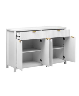 Wave-Pattern Sideboard Cabinet