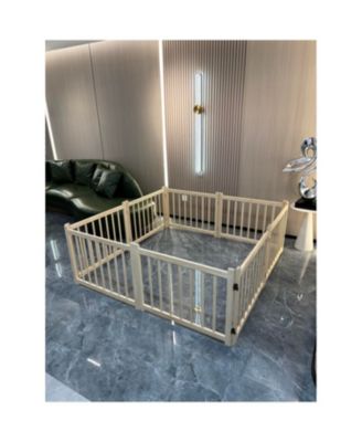 Wooden Freestanding Pet Gate - 8 Panel 31"H