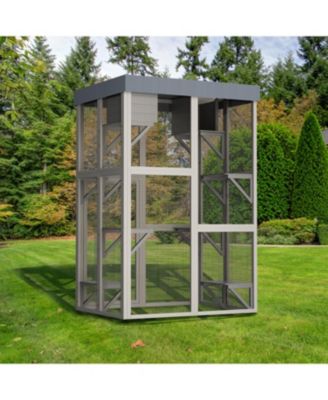 70.5" Outdoor Catio with Platforms & Napping Houses