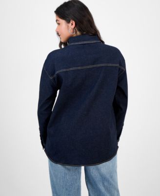 Women's Oversized Denim Shirt, Macy's Exclusive