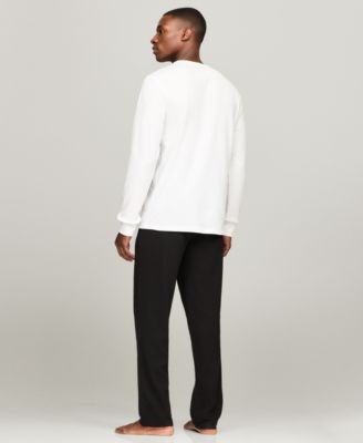 Men's Waffle-Knit Long-Sleeve Crewneck Thermal Top