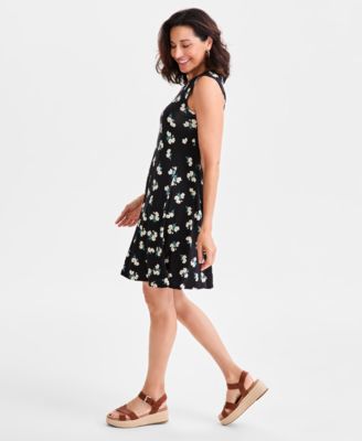 Women's Printed Sleeveless Flip Flop Dress, Macy's Exclusive
