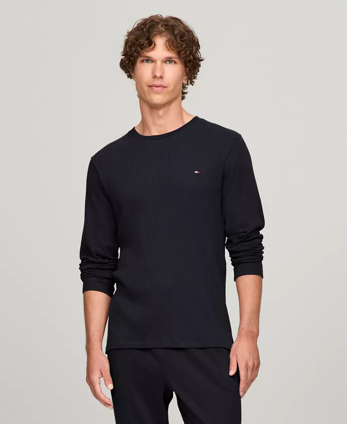 Men's Ribbed Long-Sleeve Pajama Shirt - thumbnail 5