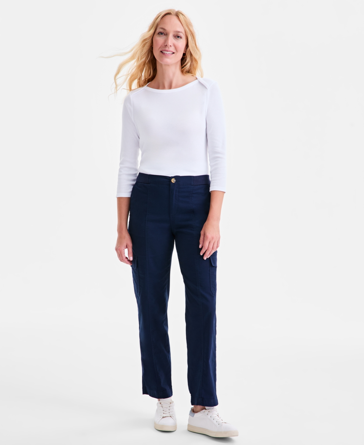 Style & Co Women's Comfort-waist Utility Cargo Pants, Macy's Exclusive In Black