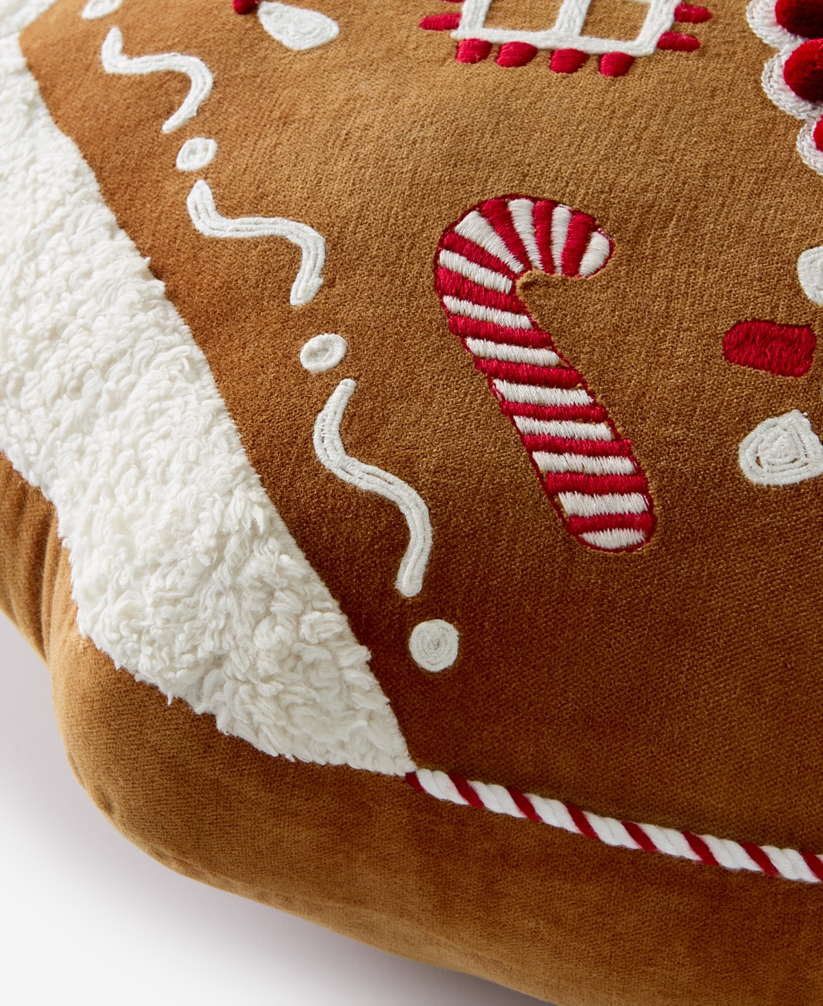 Holiday Lane Gingerbread House Decorative Pillow, 16" X 16", Exclusively For Macy's