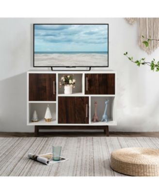 Wood Display Sideboard Storage Cabinet with Storage Compartments