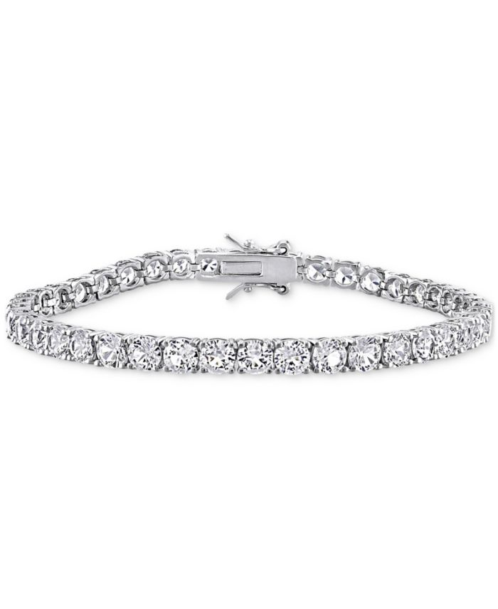Lab Grown White Sapphire Tennis Bracelet ( 4-1/4 ct. t.w.) in Sterling