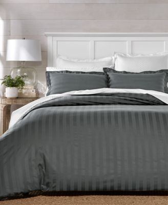 1.5" Stripe 550 Thread Count 100% Cotton 3-Pc. Comforter Set, King, Exclusively at Macy's