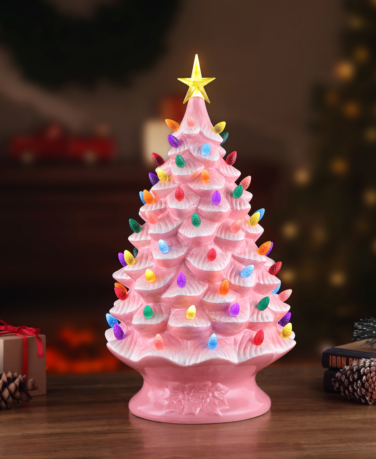 Mr. Christmas 24" Nostalgic Christmas Tree In Pink