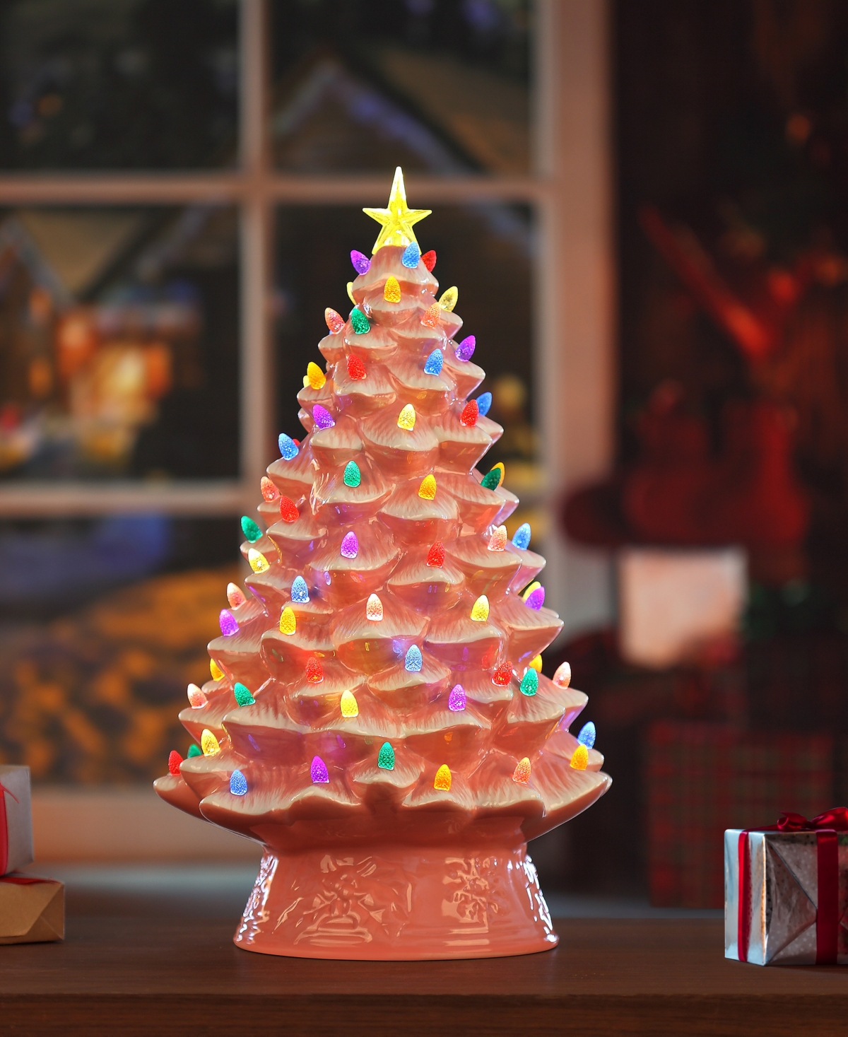 Mr. Christmas 18" Nostalgic Christmas Tree In Pink
