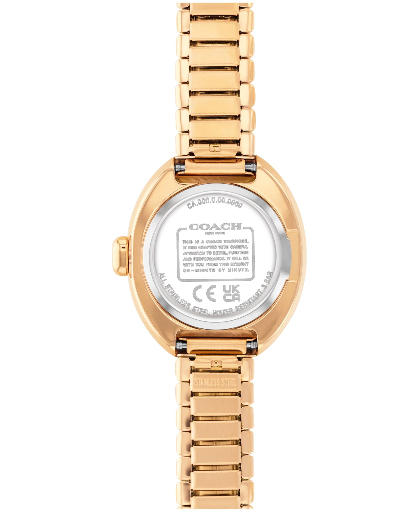 Женские часы COACH Sammy Gold Tone Stainless Steel Bracelet Stretch Watch, 22.5mm — фото 2