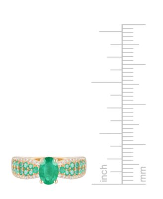 Gemstone (1-1/10 ct. t.w.) & Diamond (1/5 ct. t.w) Oval Ring in 14k Gold
