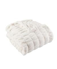 Luxurious Reversible Rabbit Faux Fur Throw, 50" x 60"