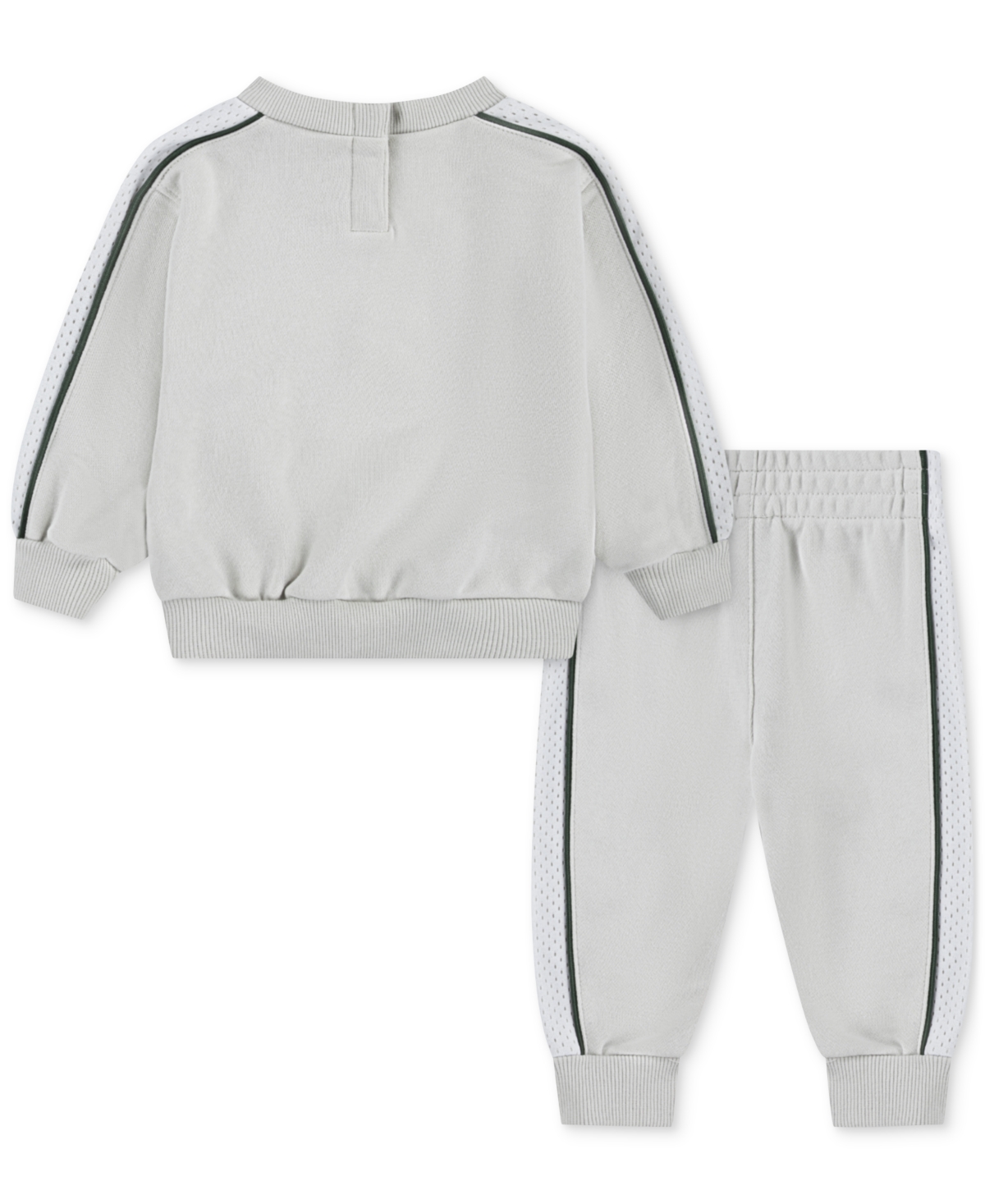 Nike Baby Boys Pe Crewneck Sweatshirt & Pants, 2 Piece Set In Gray