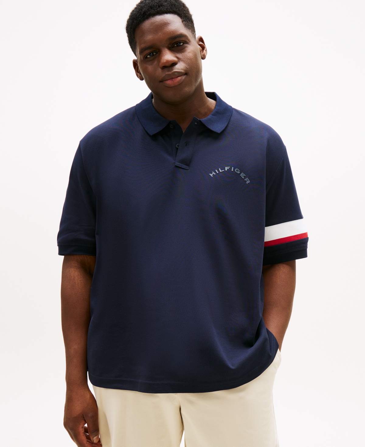 Tommy Hilfiger Men's Big & Tall Short Sleeve Polo Shirt In Blue