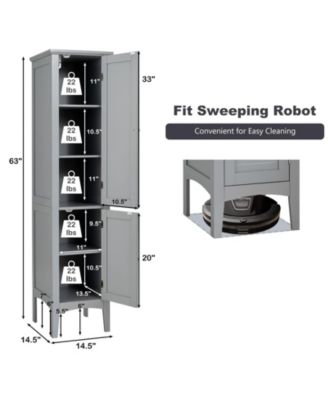 Freestanding Bathroom Storage Cabinet for Kitchen and Living Room