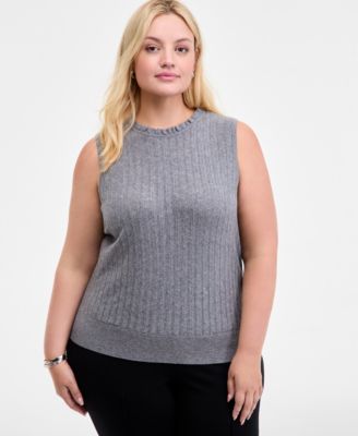 On 34th - Trendy Plus Sleeveless Pointelle-Knit Cami