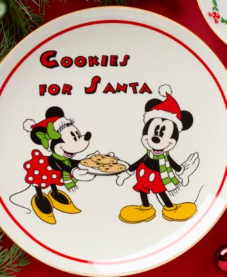 Disney Holiday Mickey Mouse Cookies for Santa Plate
