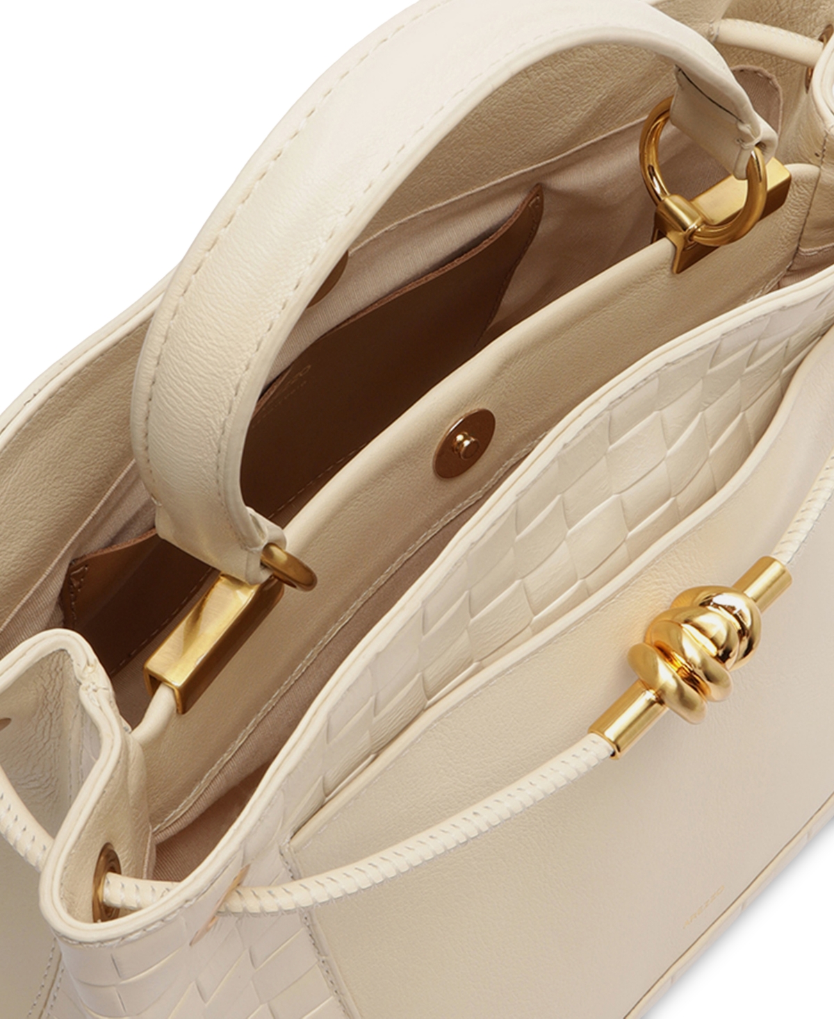Arezzo Delphine Large Leather Shopping Bag In Brown