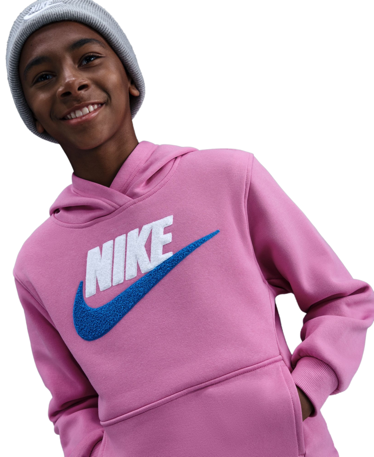 Nike Big Kids Sportswear Club Fleece Hoodie In Pink
