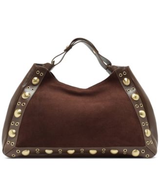 Arezzo - Large Leather Metal Studs Tote Bag