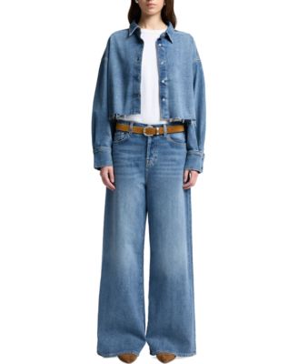 7 For All Mankind - Women's Zoey High-Rise Wide-Leg Jeans