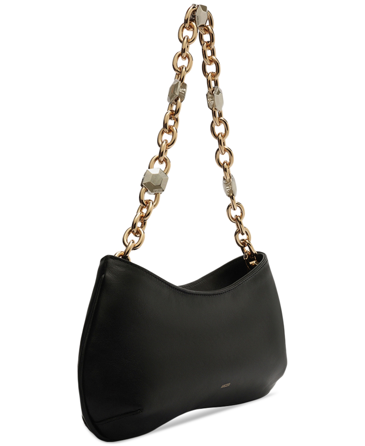 Arezzo Luna Small Leather Baguette In Black