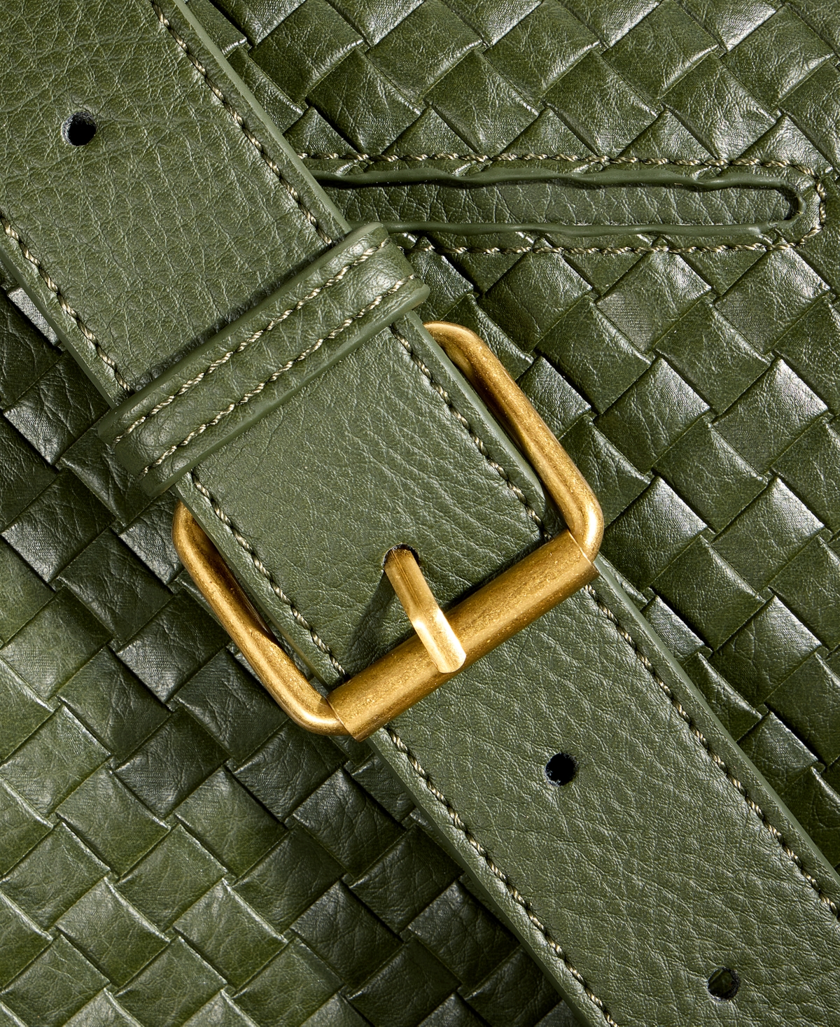 Style & Co Small Woven Double Compartment Crossbody, Macy's Exclusive In Green