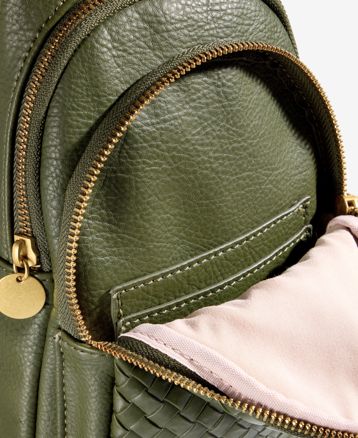 Style & Co Woven Sling Bag, Macy's Exclusive In Green
