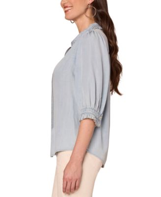 Petite Ruffle Edge Top