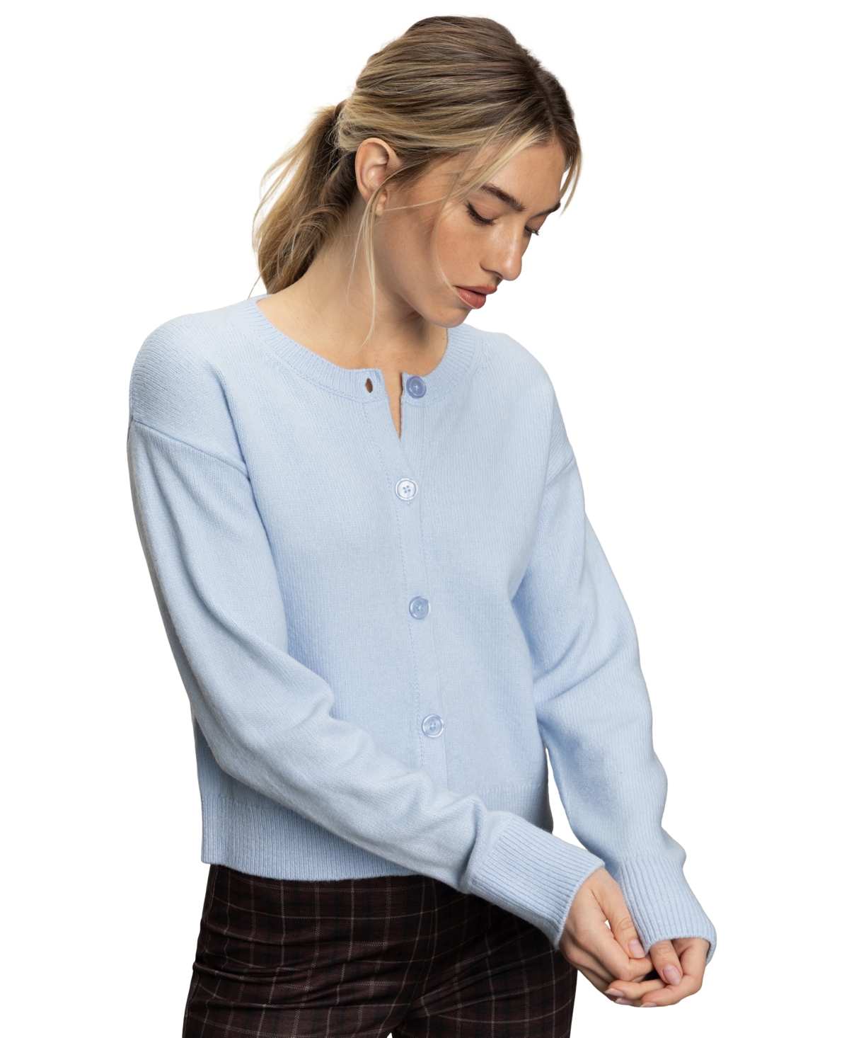 Sanctuary Women's Must-have Button-front Cardigan In Blue