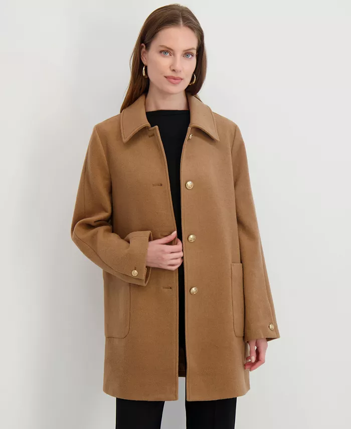 Women's Collared Single-Breasted Coat - thumbnail 5