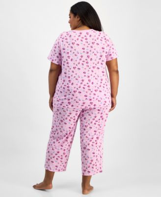Plus Size Cotton Essential Button-Down Pajama Set