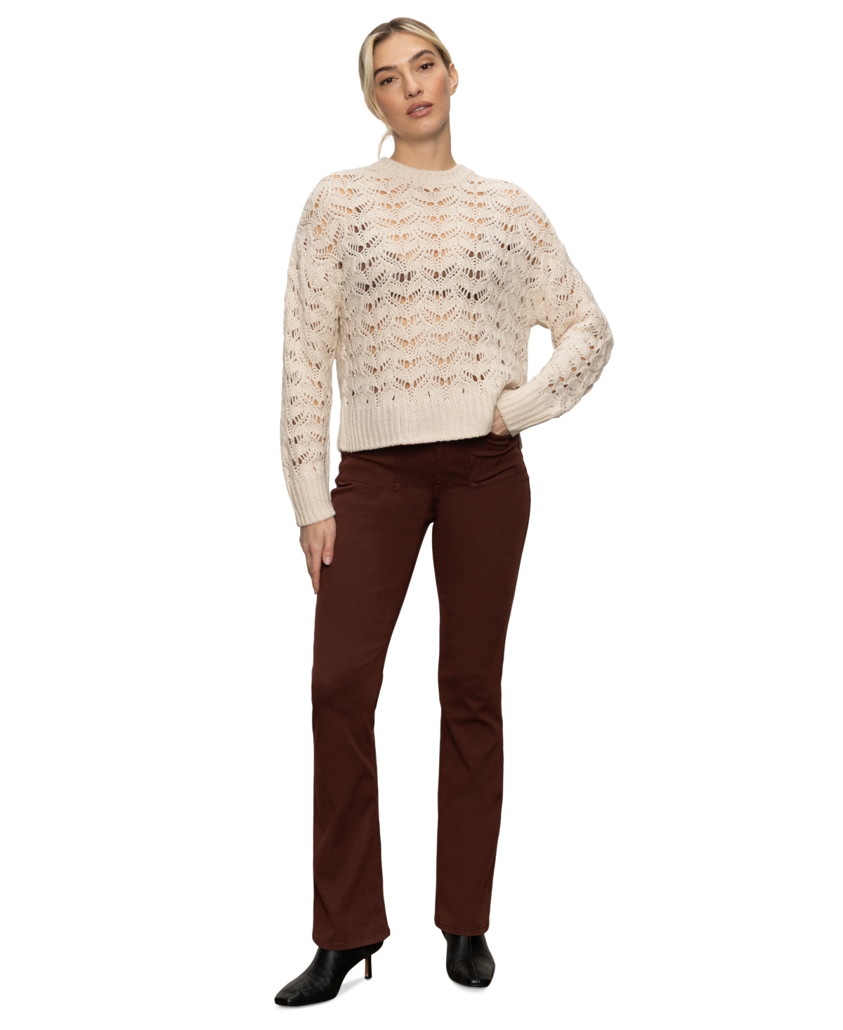 Sanctuary Women's Boheme Open-knit Sweater In Brown