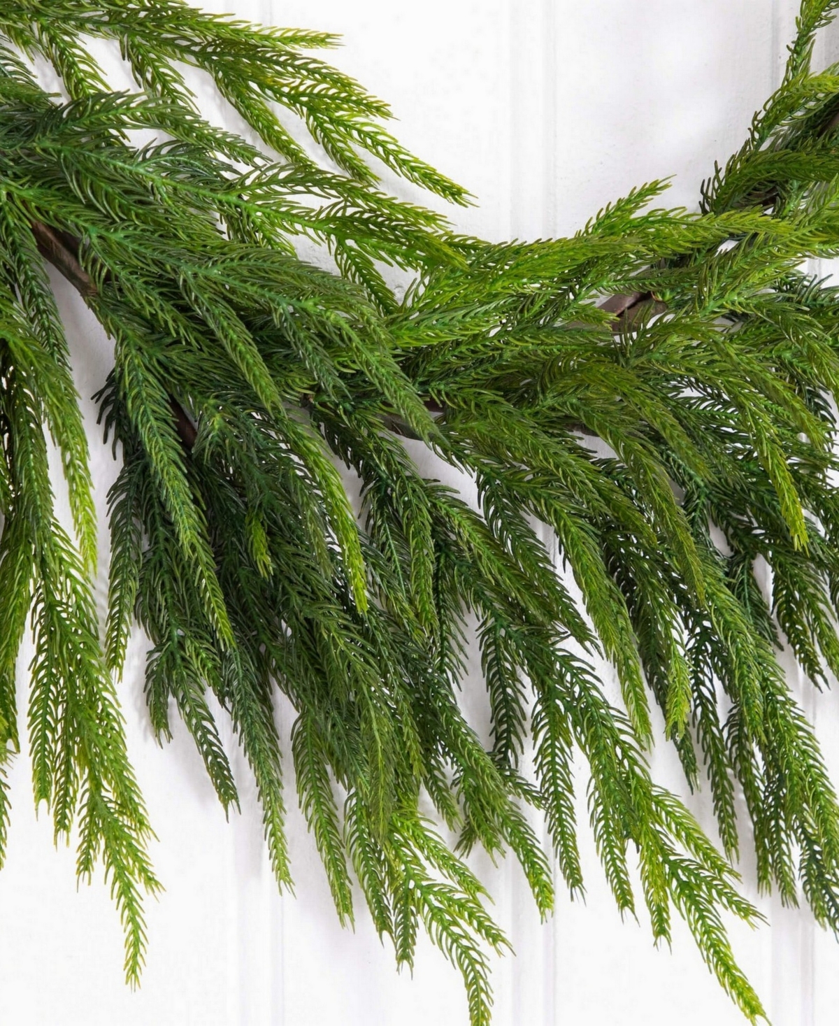 Nearly Natural 6" Artificial Touch Norfolk Island Pine Garland With Natural Look In Green