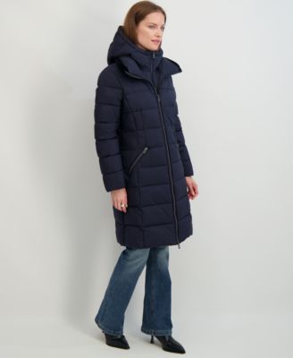 Women's Hooded Bibbed Puffer Coat