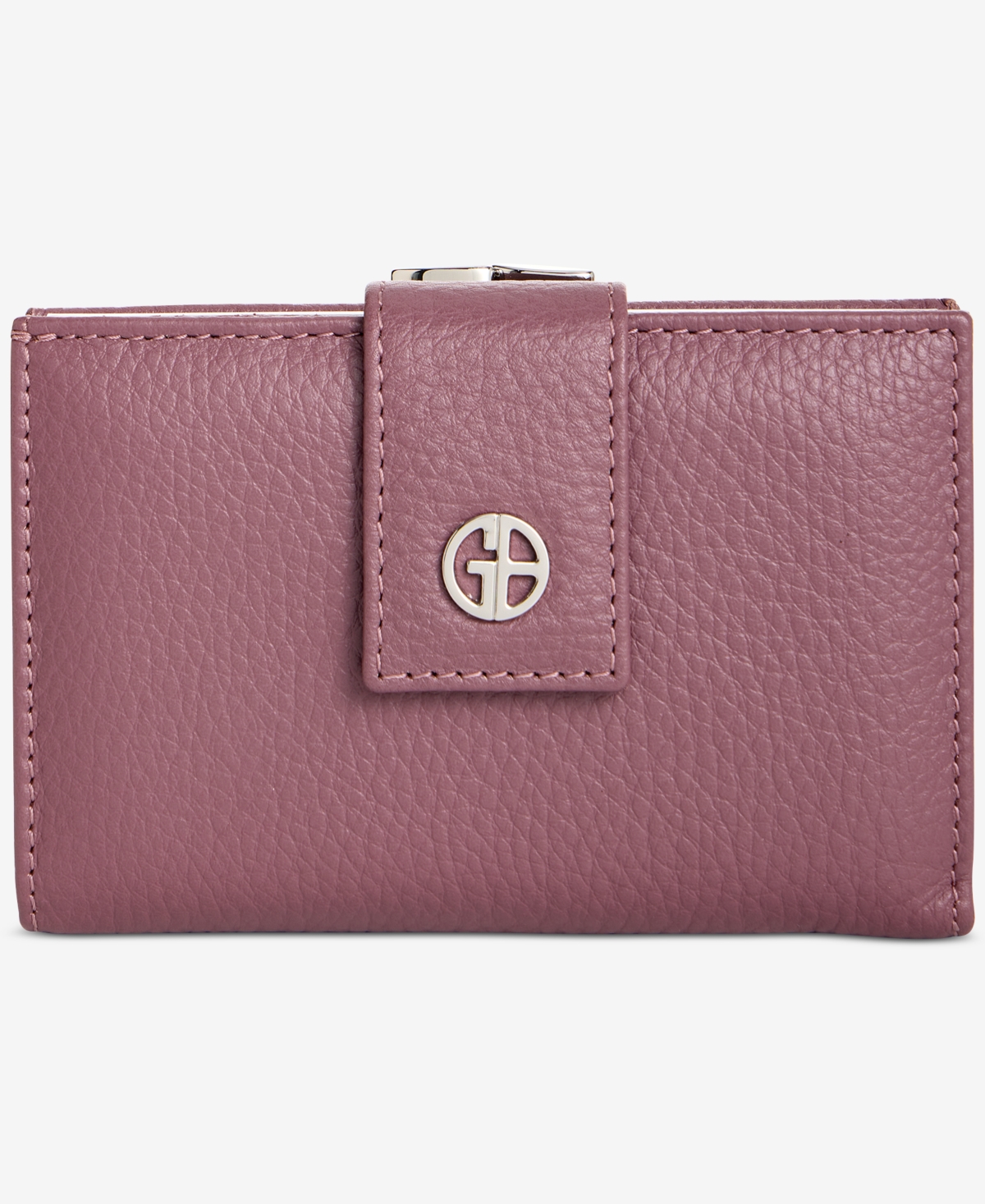 Giani Bernini Softy Leather Framed Colorblock Wallet, Created For Macy's In Brown
